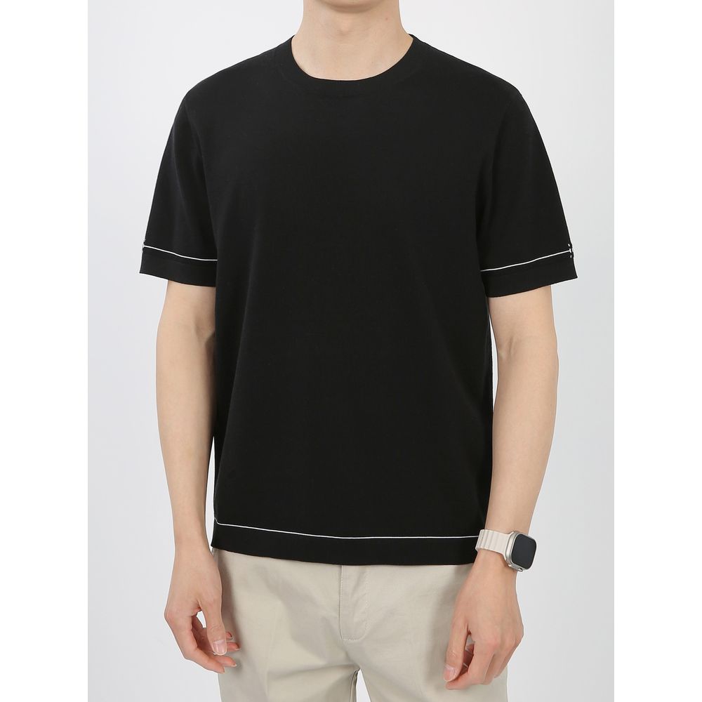 Simple Men's Breathable Round Neck Short-sleeved T-shirt